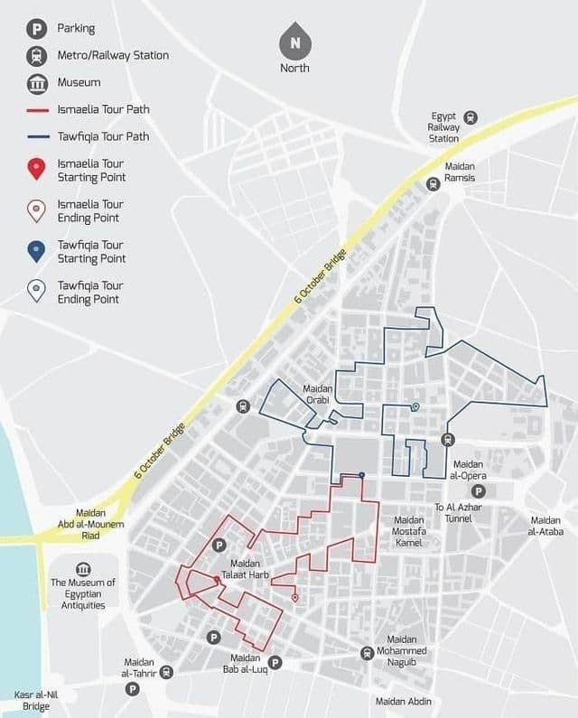 Cairo Hop On Hop Off bus tours map